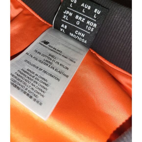 New Balance Black Coated Bomber Jacket Men's Size XL - Picture 6 of 7